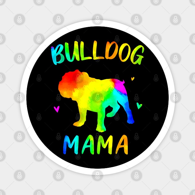 Bulldog Mama Colorful Magnet by snnt